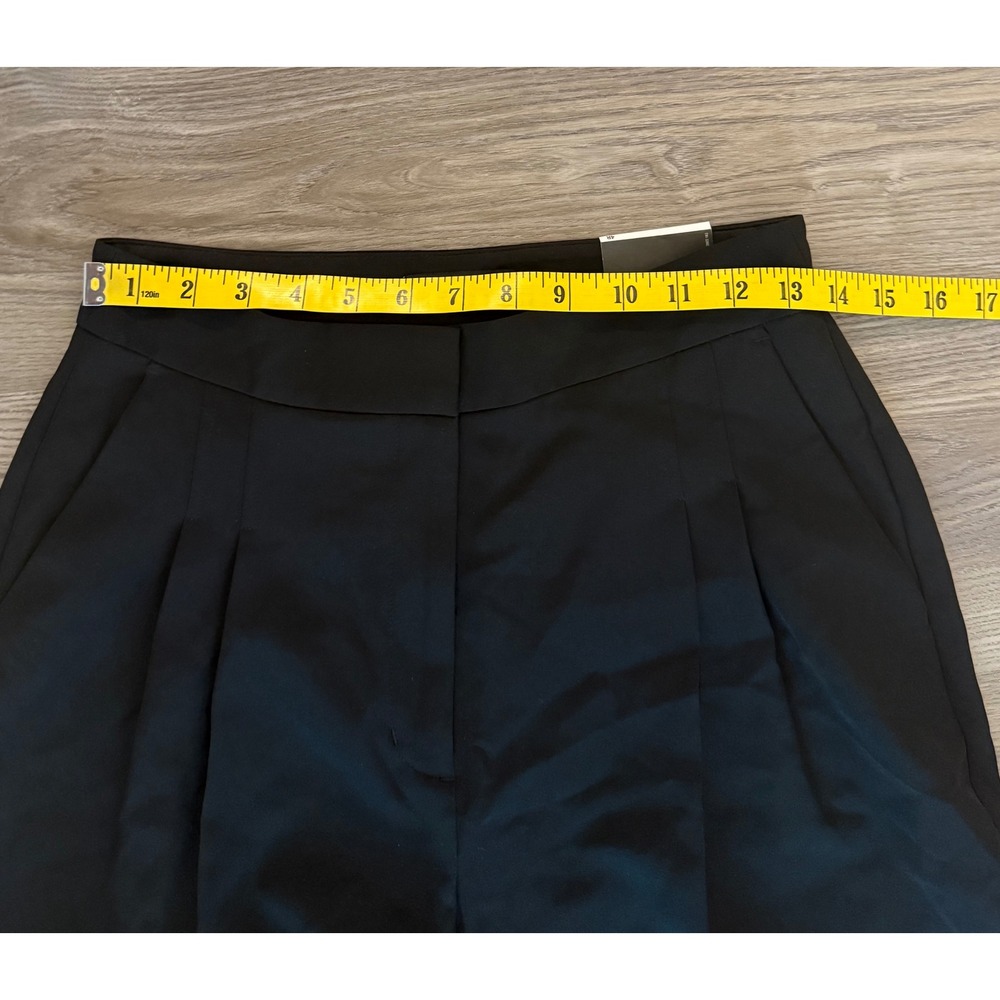 Express Black Wide Leg Super High Rise Pleated Dress Pants size 4 NWT - Picture 2 of 8